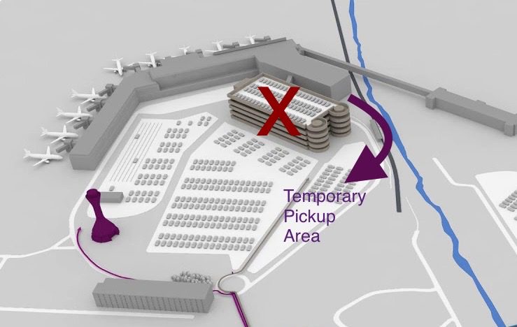 Waymap Pick up area Edinburgh airport